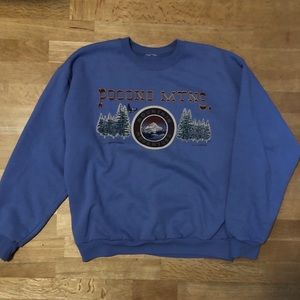 Sky Blue Crewneck Sweatshirt Pocono Mountains
